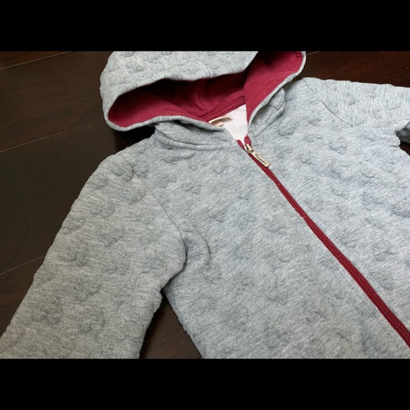 Brums 3D heart print zipper hooded jacket, 18 mo - Picture 1 of 6